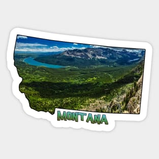 Montana State Outline (Glacier National Park) Sticker